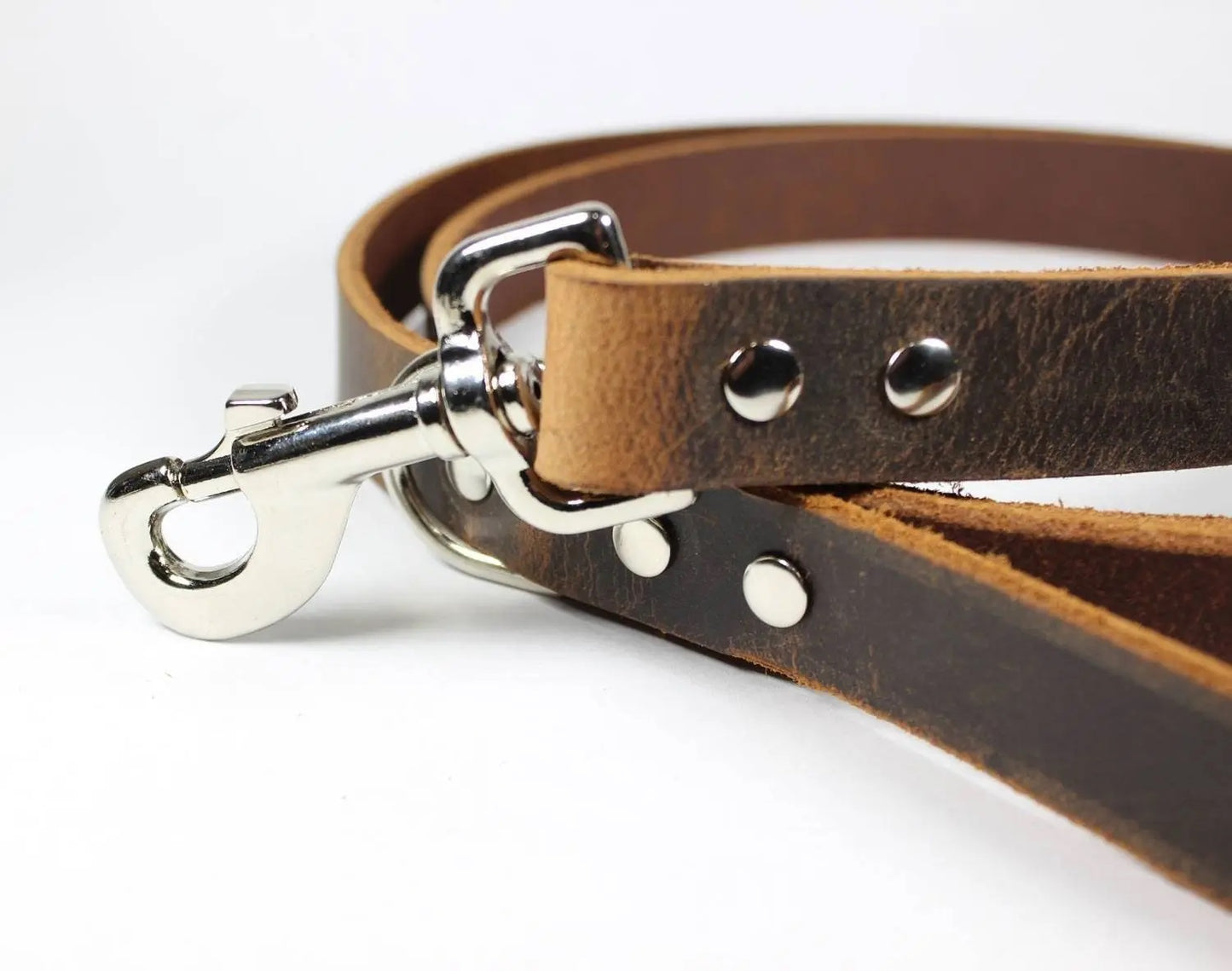 Premium Thick Leather Dog Leash Extra Long