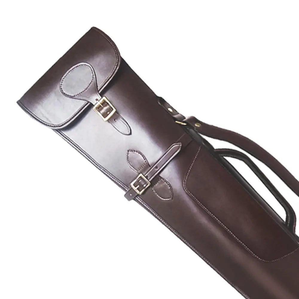 Freccia Shotgun Slip Cowhide Leather 52" Vintage Dark Brown - John Freya