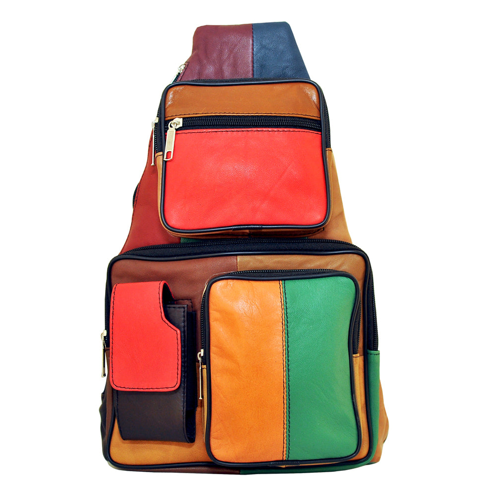 Fusion Leather Multi-Color Backpack