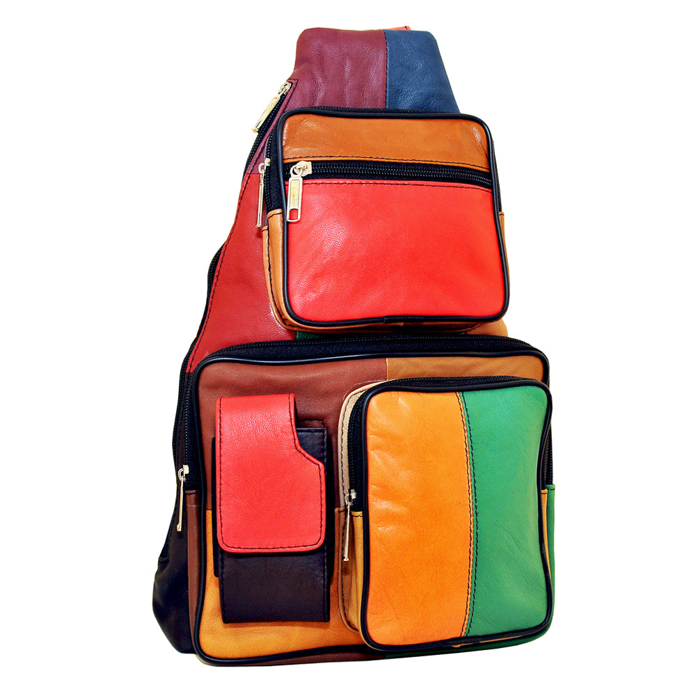 Fusion Leather Multi-Color Backpack