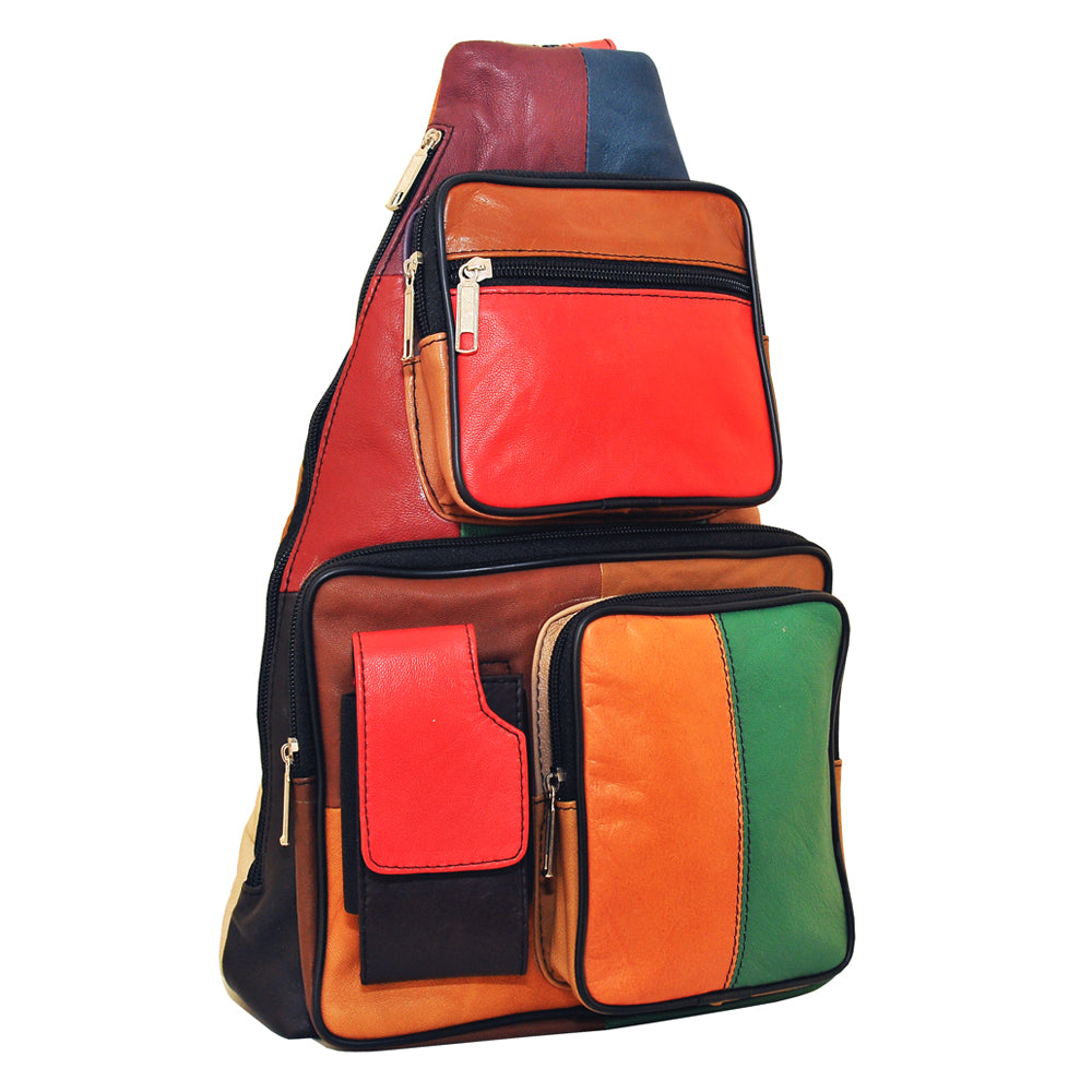 Fusion Leather Multi-Color Backpack