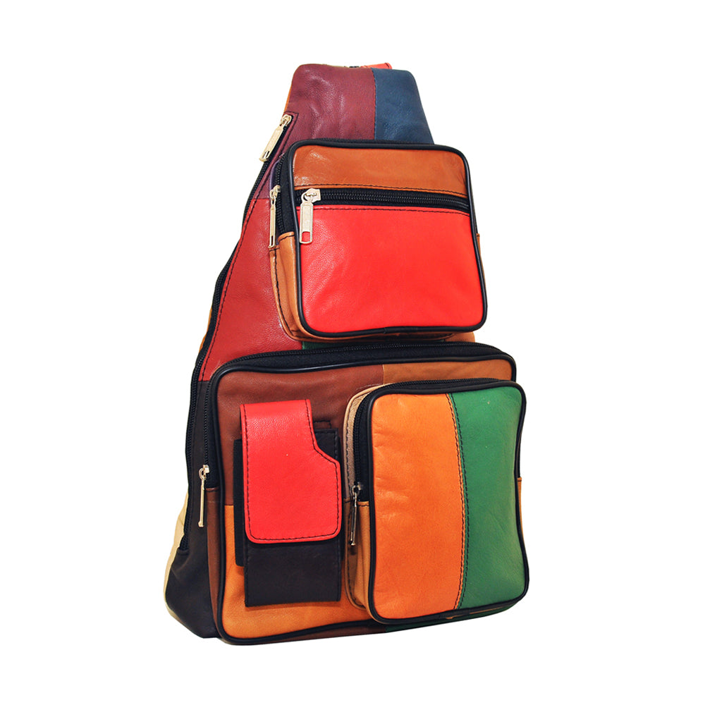 Fusion Leather Multi-Color Backpack