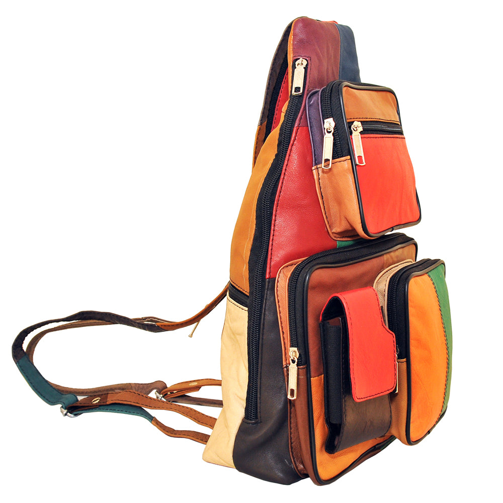Fusion Leather Multi-Color Backpack