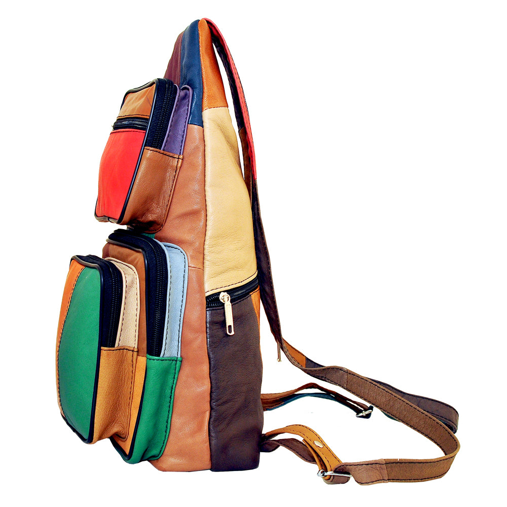 Fusion Leather Multi-Color Backpack
