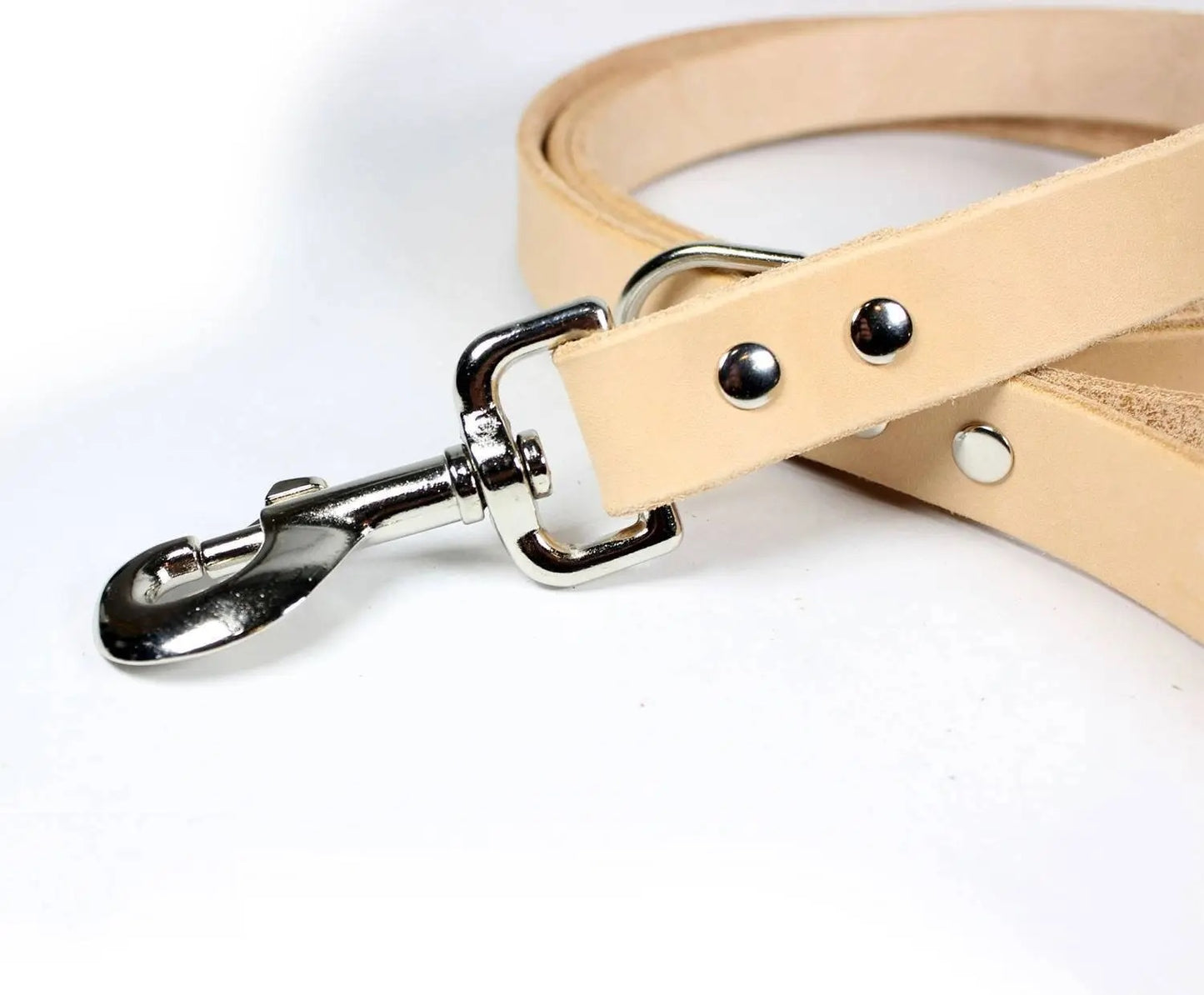 Premium Natural Leather Dog Leash Extra Long