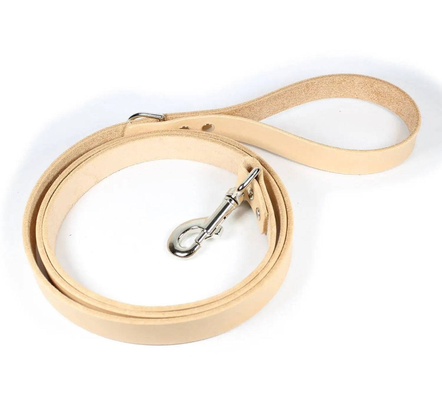 Premium Natural Leather Dog Leash Extra Long