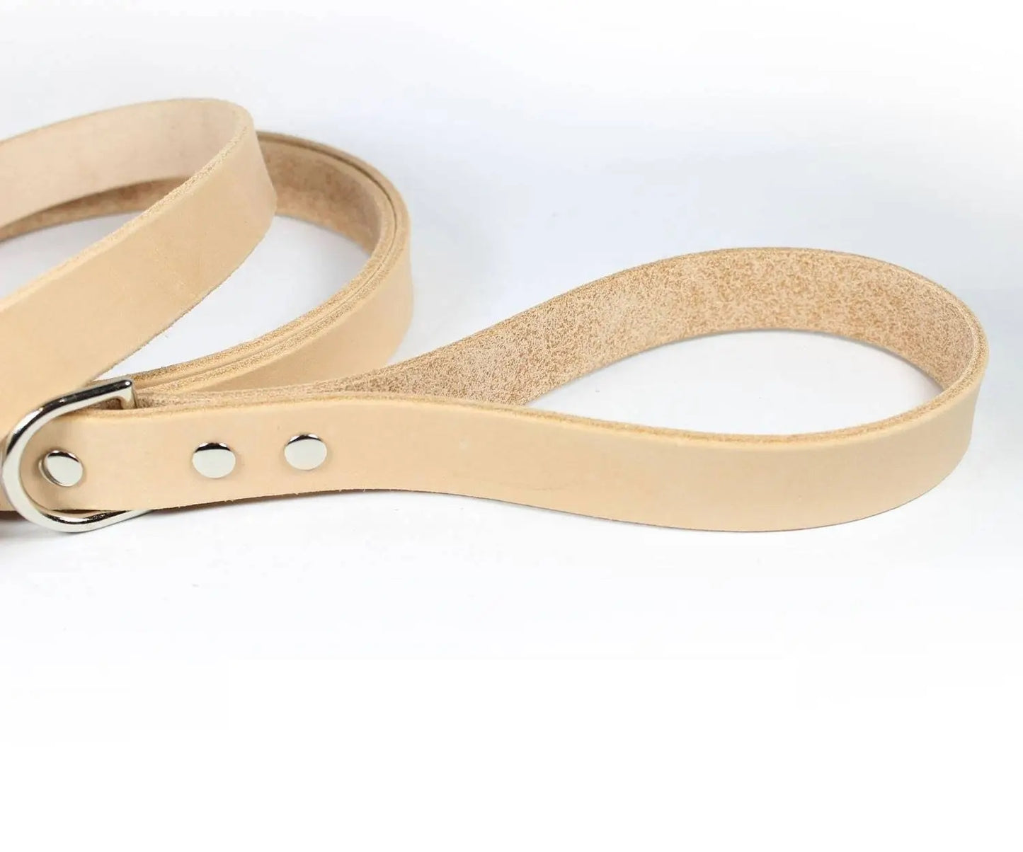 Premium Natural Leather Dog Leash Extra Long