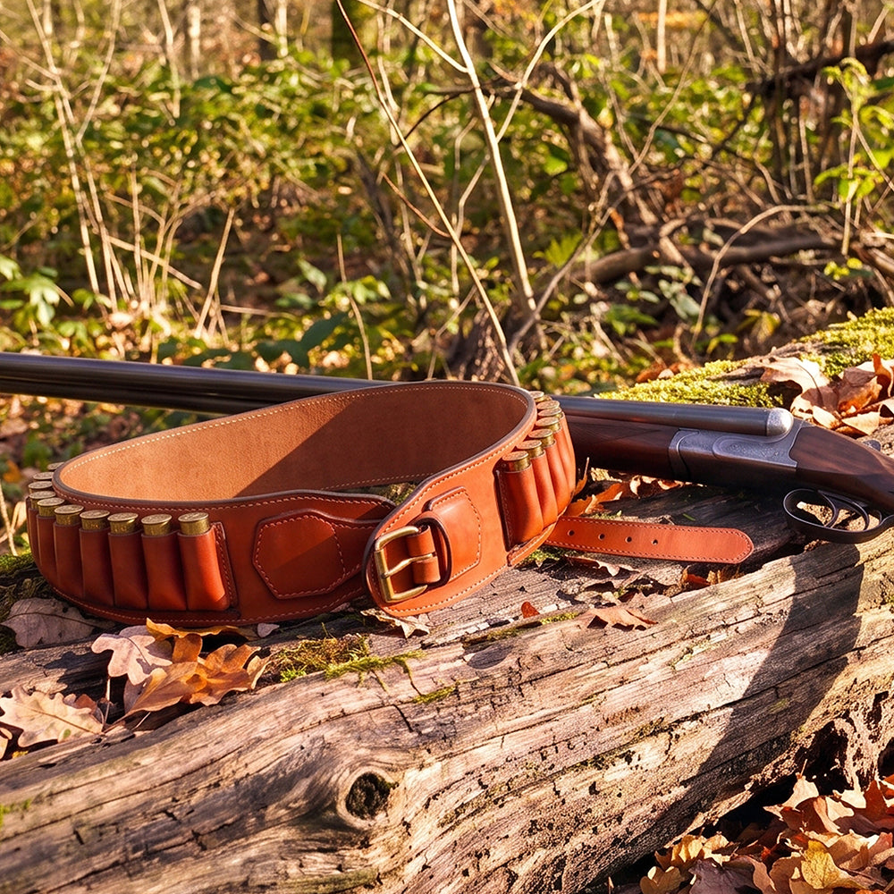 Deluxe Leather Cartridge Belt Oxblood John Freya