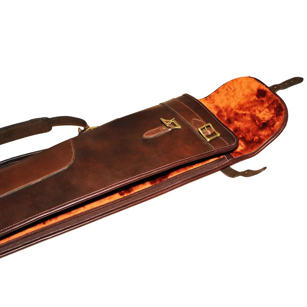 Dynamic Shotgun Slip Cowhide Leather 52" Vintage Dark Brown - John Freya