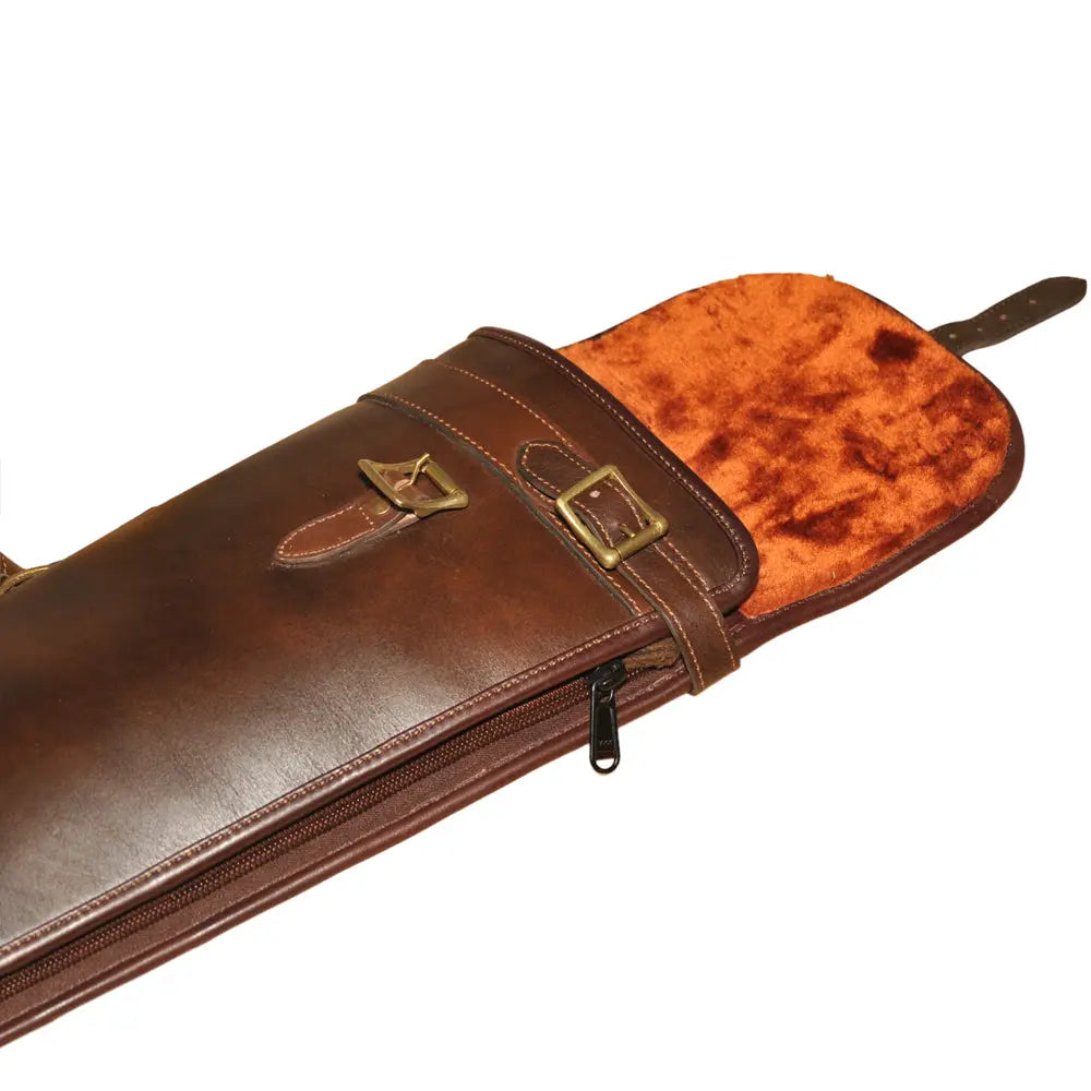 Dynamic Shotgun Slip Cowhide Leather 52" Vintage Dark Brown - John Freya