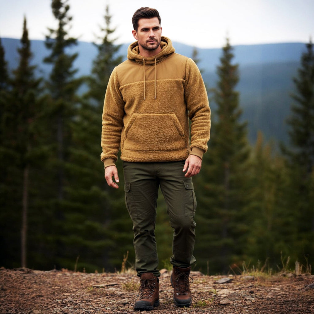 Jack Pyke Sherpa Fleece Hoodie Gen 2 Camel Jack Pyke