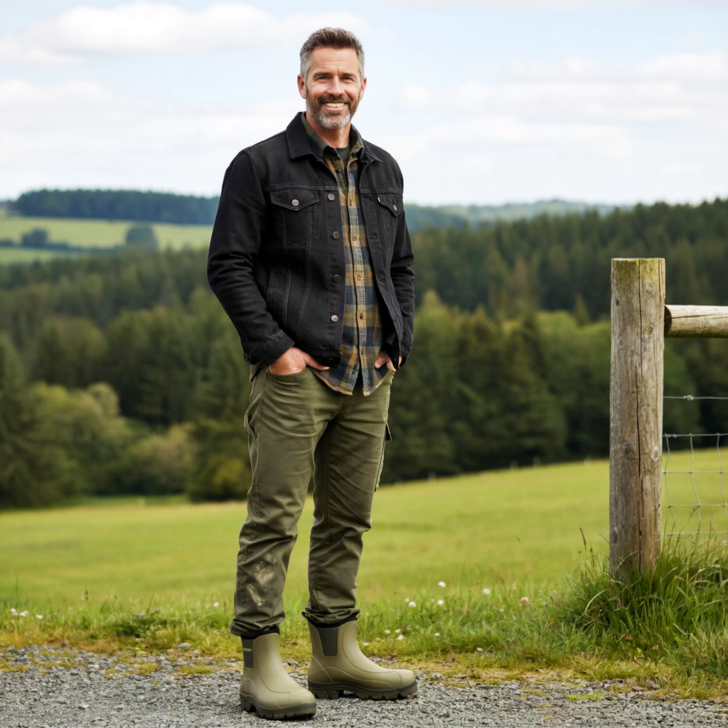 Jack Pyke Ankle Wellington Rubber Boots Wellie Waterproof Green Jack Pyke