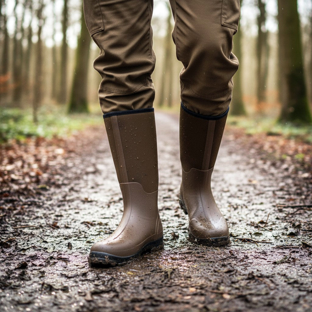 Jack Pyke Ashcombe Neoprene Wellington Boots Waterproof Brown Jack Pyke