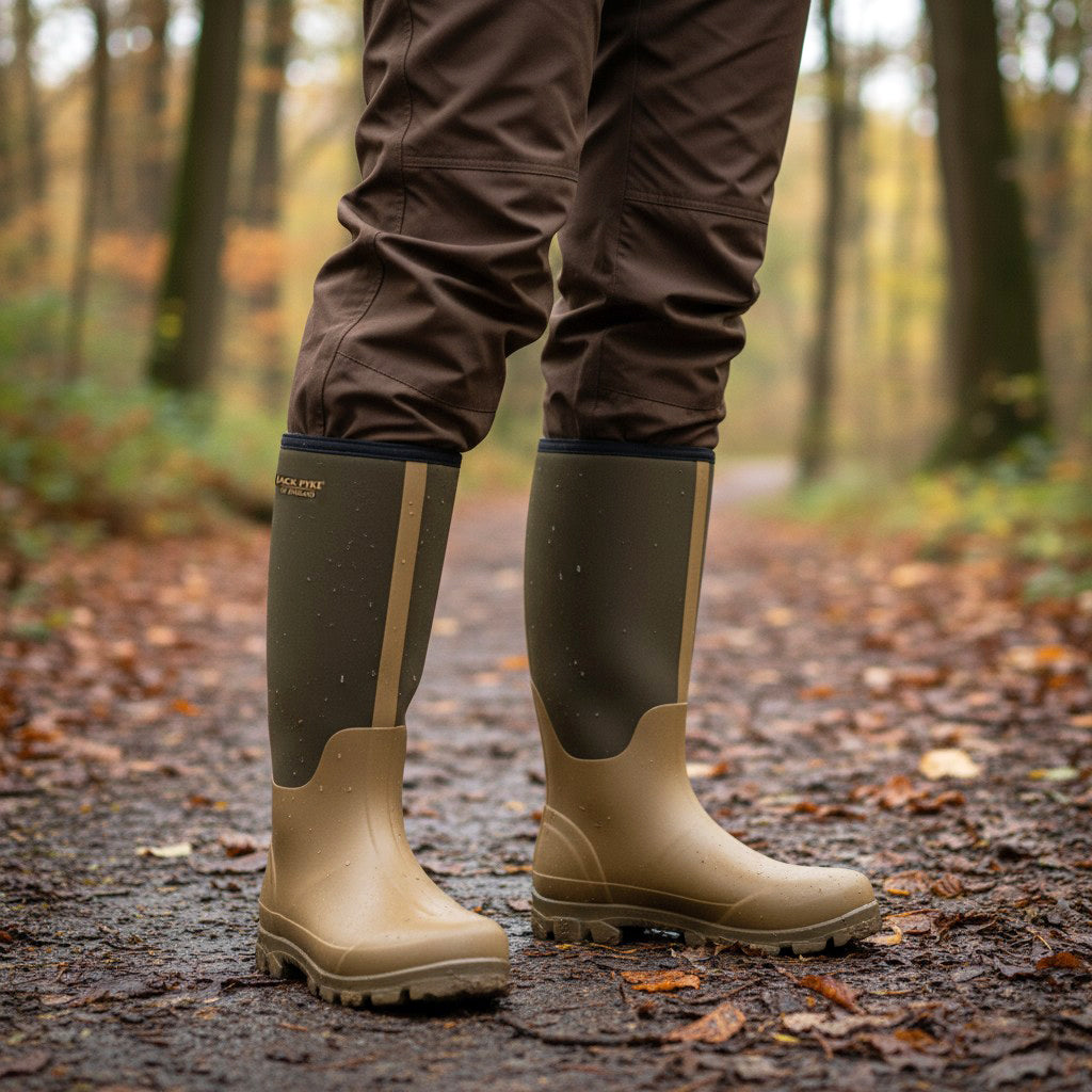 Jack Pyke Ashcombe Neoprene Wellington Boots Waterproof Green Jack Pyke