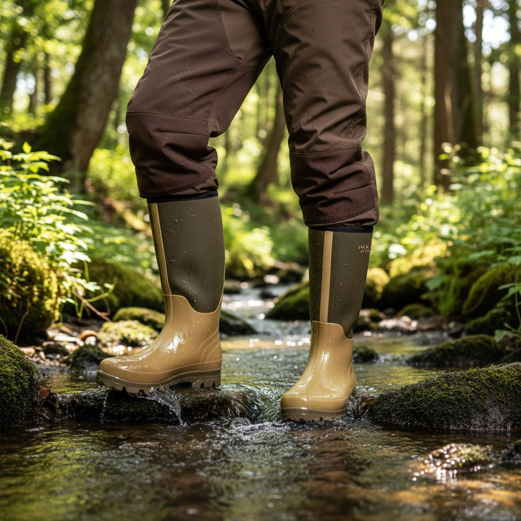 Jack Pyke Ashcombe Neoprene Wellington Boots Waterproof Green Jack Pyke