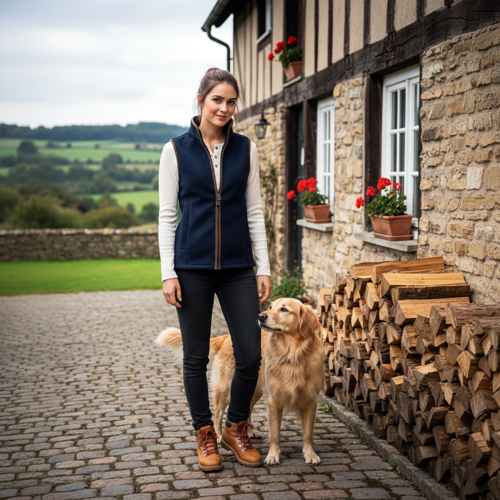 Jack Pyke Ladies Countryman Fleece Gilet Navy Jack Pyke
