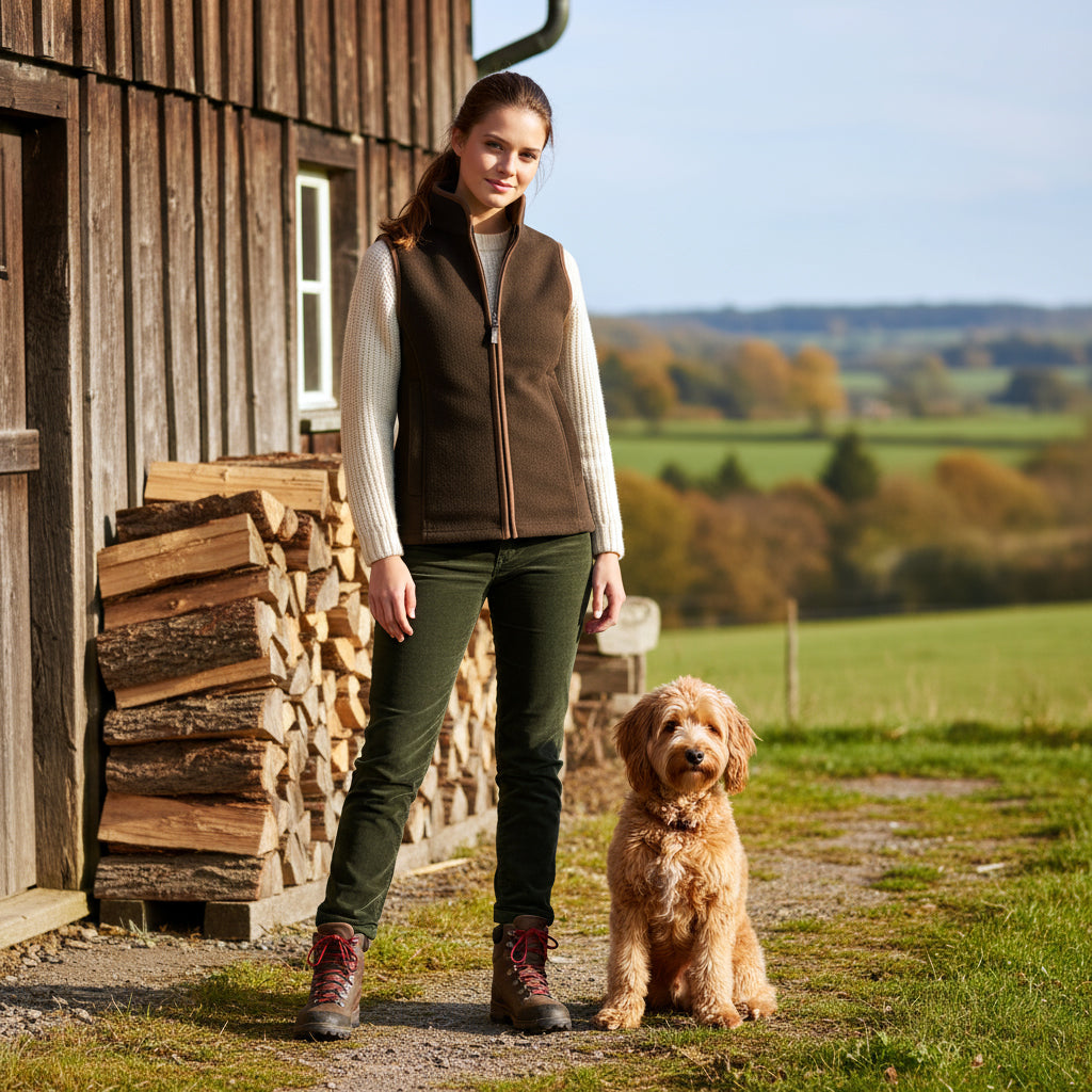 Jack Pyke Ladies Countryman Fleece Gilet Dark Olive Jack Pyke