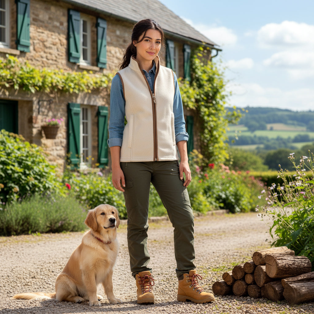 Jack Pyke Ladies Countryman Fleece Gilet Mushroom Jack Pyke