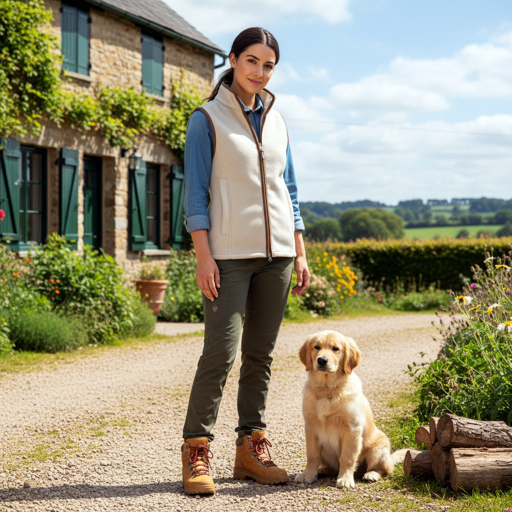 Jack Pyke Ladies Countryman Fleece Gilet Mushroom Jack Pyke
