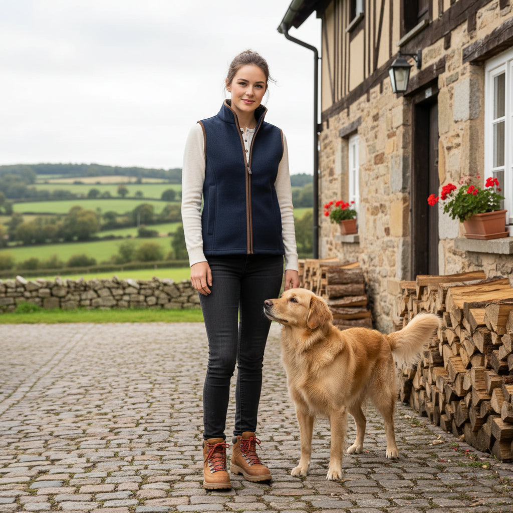 Jack Pyke Ladies Countryman Fleece Gilet Navy Jack Pyke