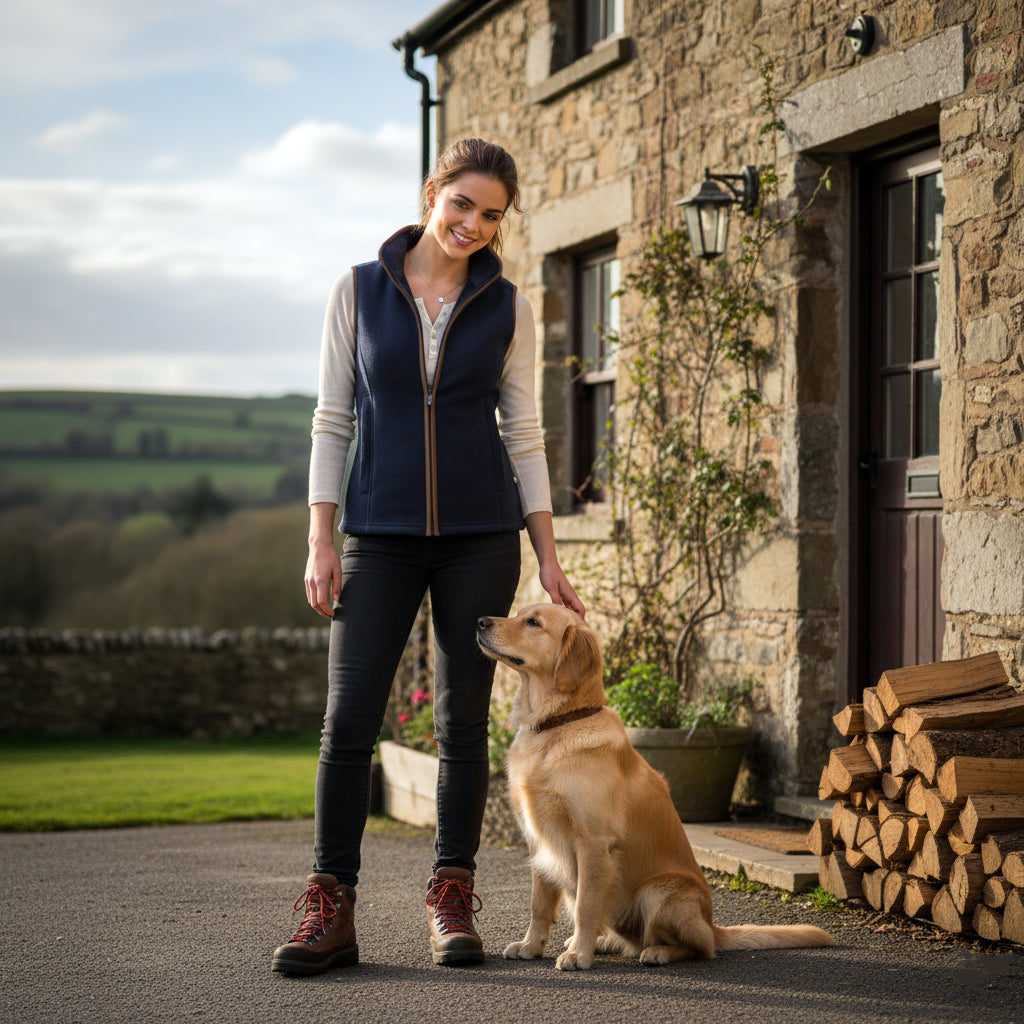 Jack Pyke Ladies Countryman Fleece Gilet Navy Jack Pyke