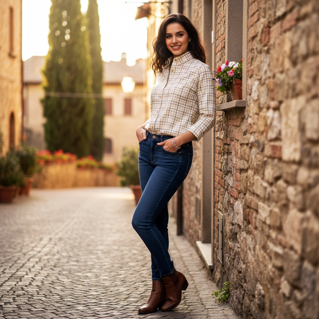 Jack Pyke Ladies Countryman Shirt Brown Check Jack Pyke