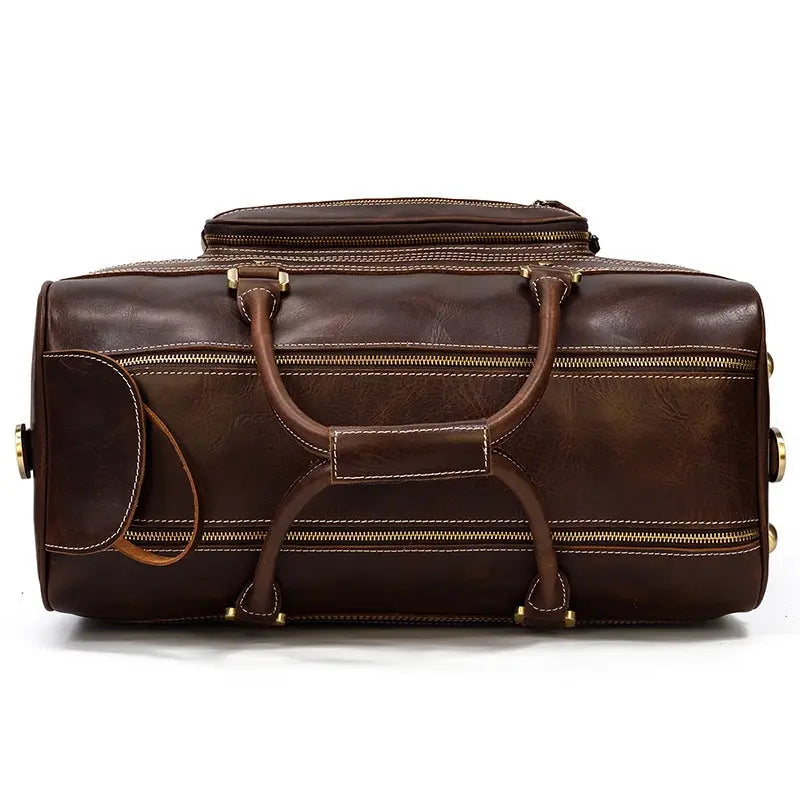 Triumph Leather Luggage Trolley Holdall John Freya
