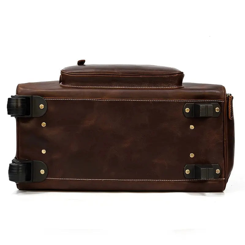 Triumph Leather Luggage Trolley Holdall John Freya