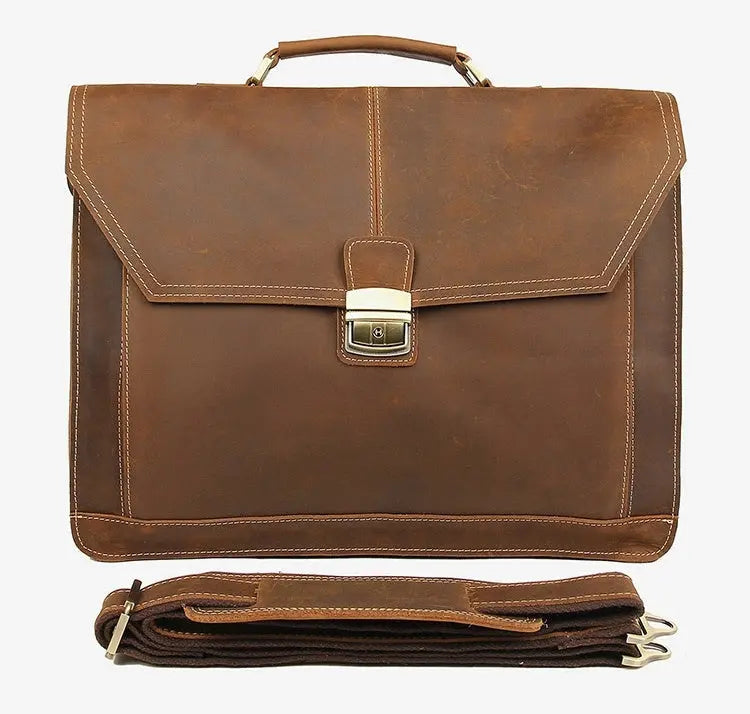Genial Leather Briefcase John Freya