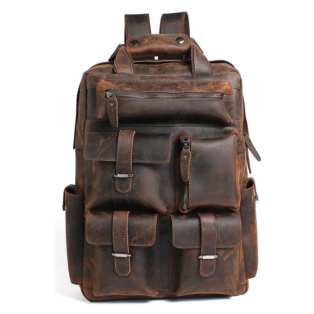Triumph Retro Large Leather Backpack John Freya