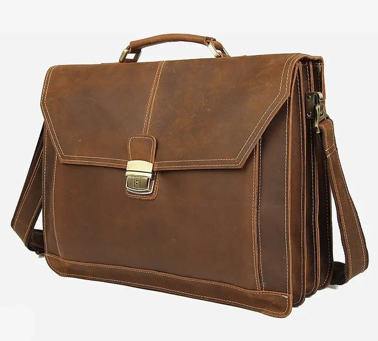 Genial Leather Briefcase John Freya