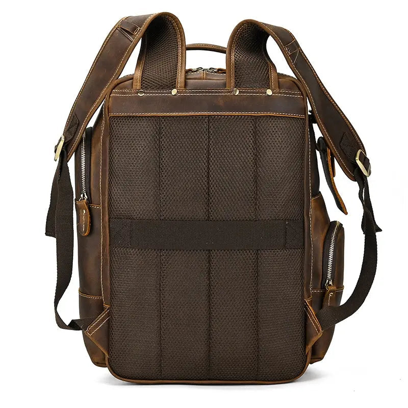 Dynamic Large Vintage Leather Backpack John Freya