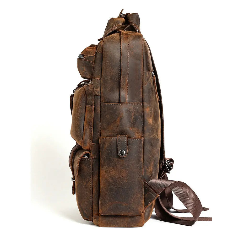 Triumph Retro Large Leather Backpack John Freya