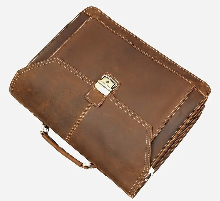 Genial Leather Briefcase John Freya