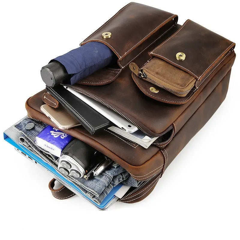 Excursion Retro Leather Backpack John Freya