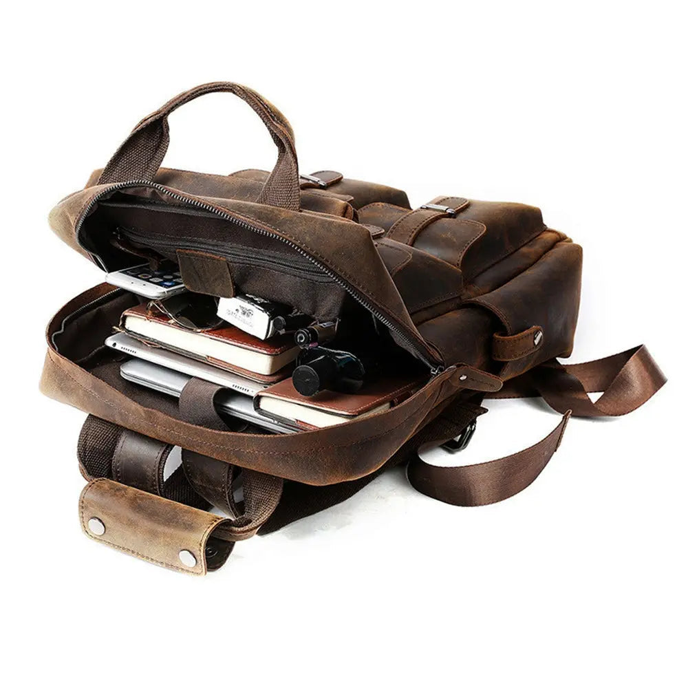 Triumph Retro Large Leather Backpack John Freya