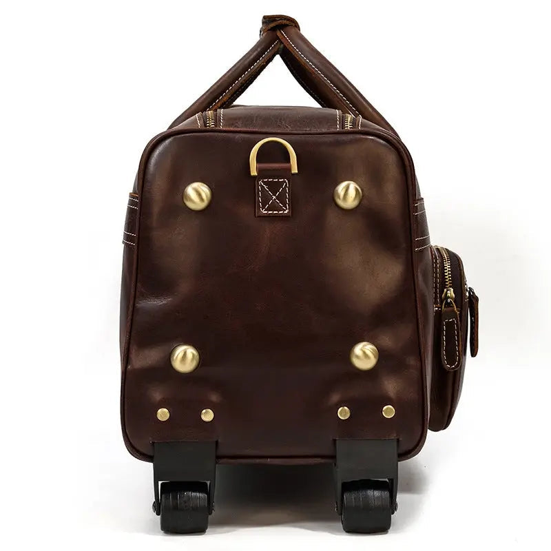 Triumph Leather Luggage Trolley Holdall John Freya