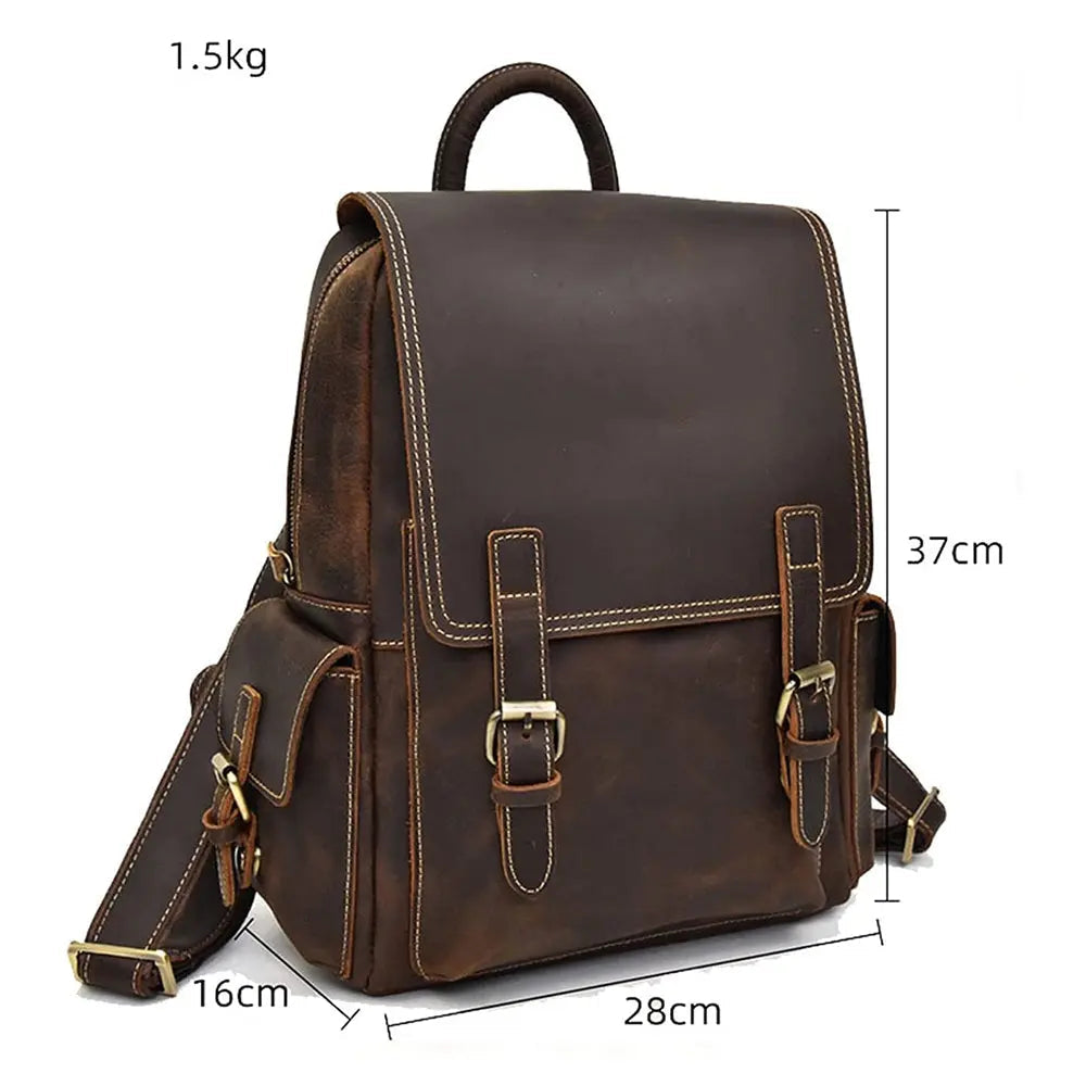 Elation Retro Leather Backpack John Freya