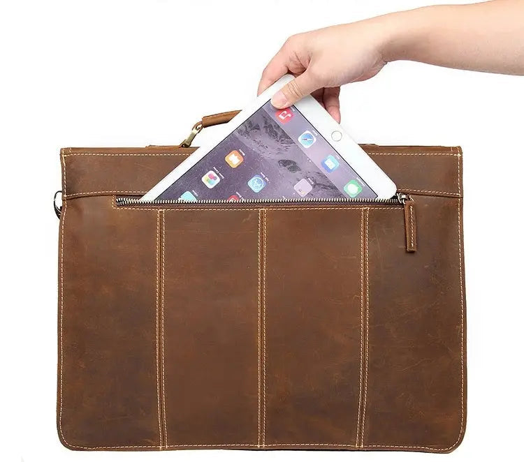 Genial Leather Briefcase John Freya