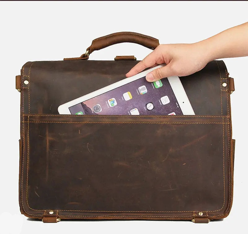 Transcend Leather Briefcase John Freya