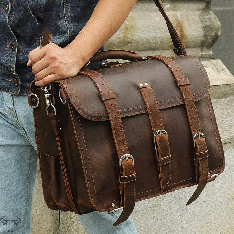 Transcend Leather Briefcase John Freya
