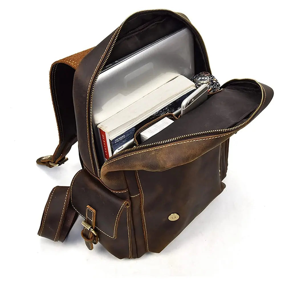 Elation Retro Leather Backpack John Freya