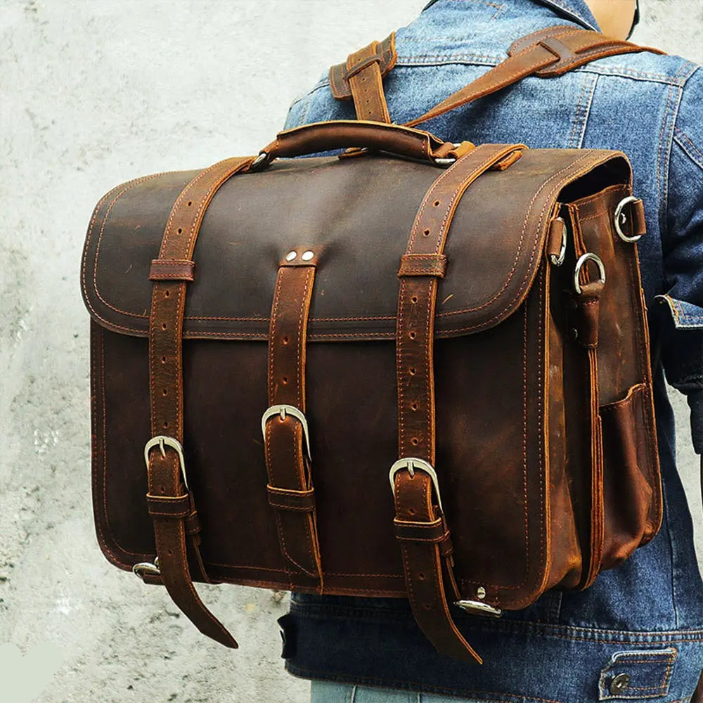 Transcend Leather Briefcase John Freya