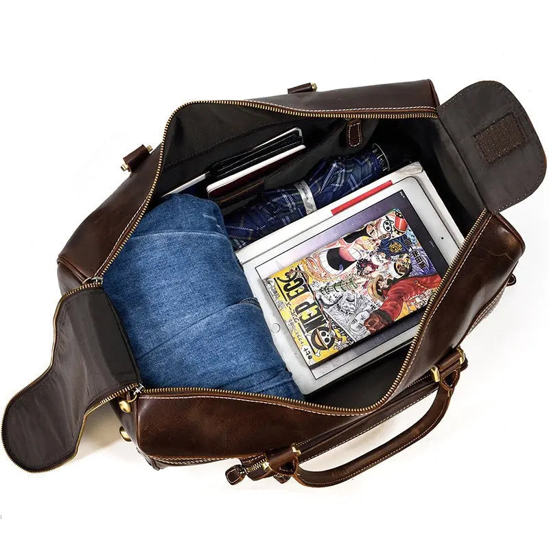 Triumph Leather Luggage Trolley Holdall John Freya
