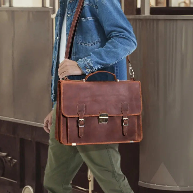 Venice Leather Briefcase John Freya