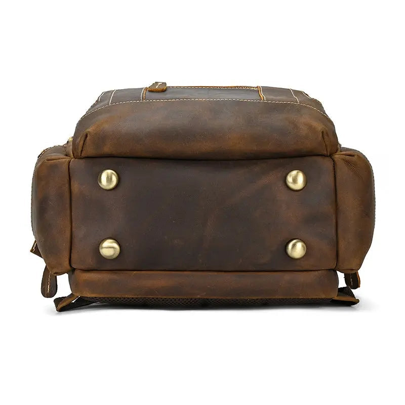 Dynamic Large Vintage Leather Backpack John Freya