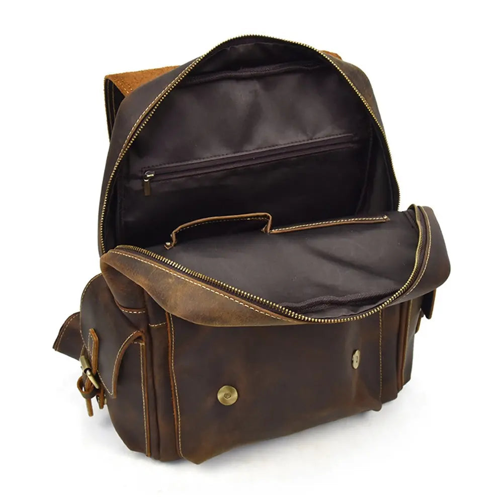 Elation Retro Leather Backpack John Freya