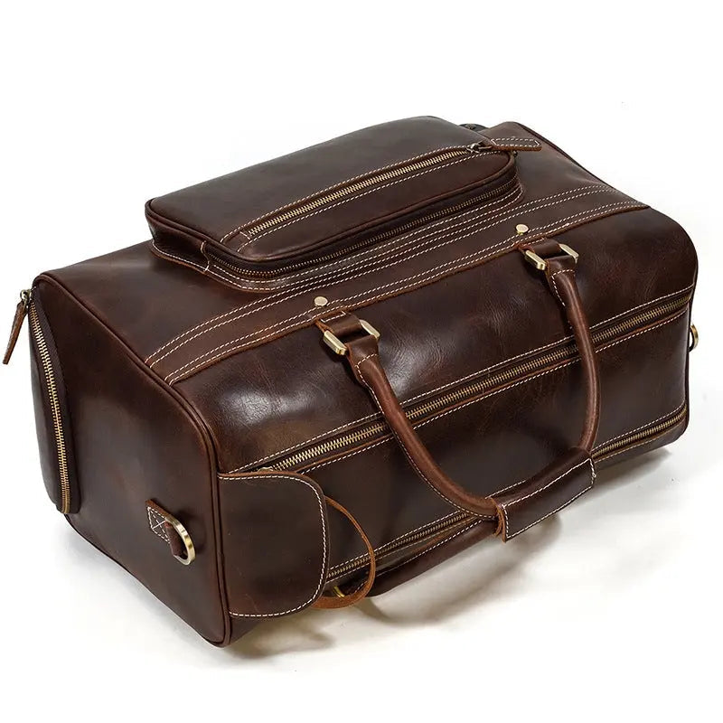 Triumph Leather Luggage Trolley Holdall John Freya