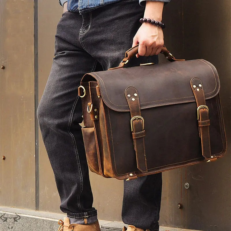 Transcend Leather Briefcase John Freya