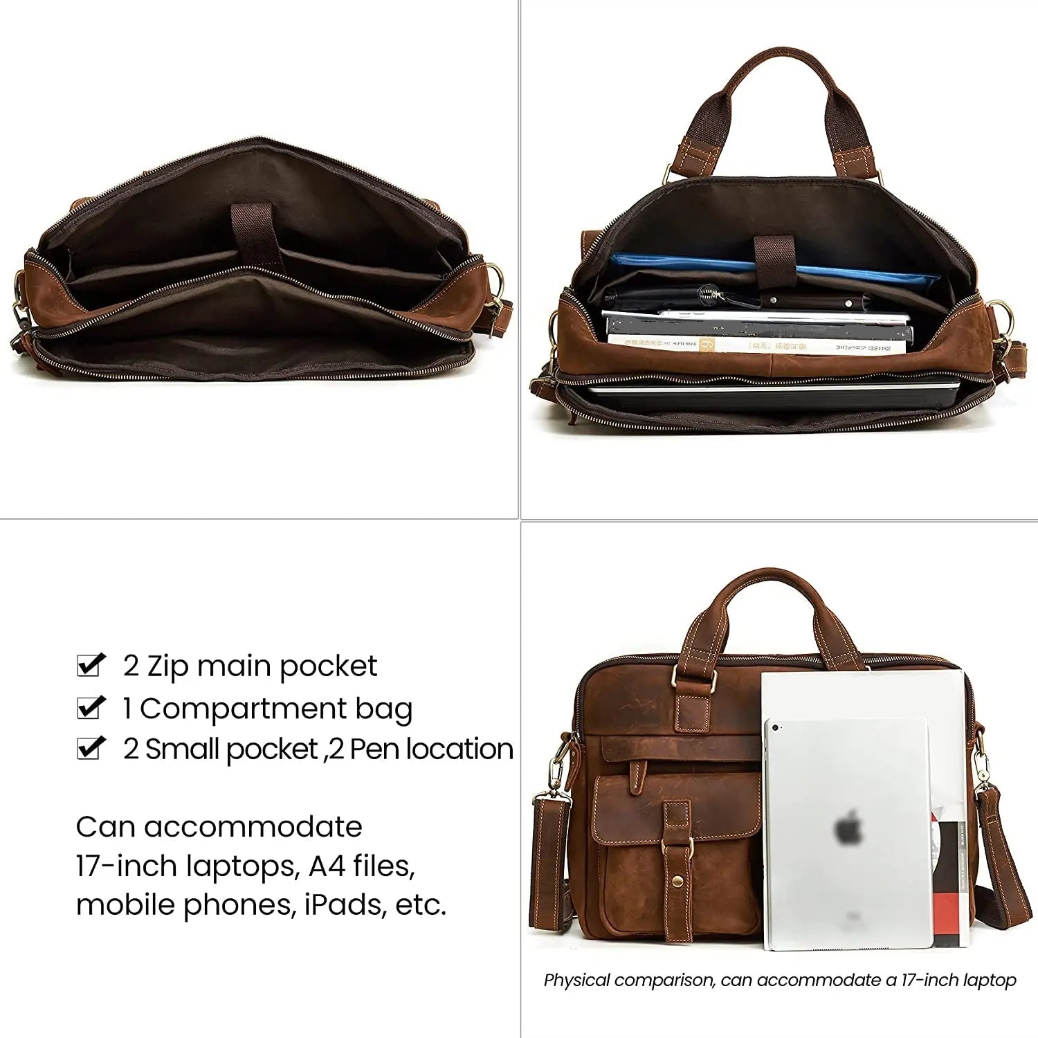 Picacho Leather Briefcase John Freya
